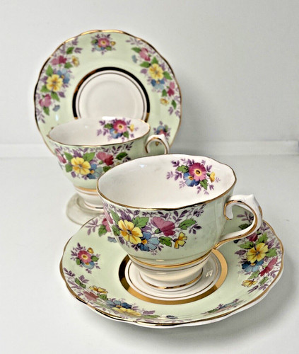 Colclough cups and saucers - colclough,