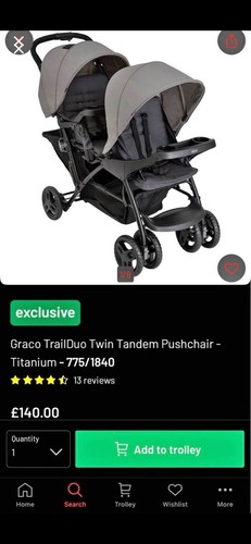 Graco trailduo double tandem - trailduo,