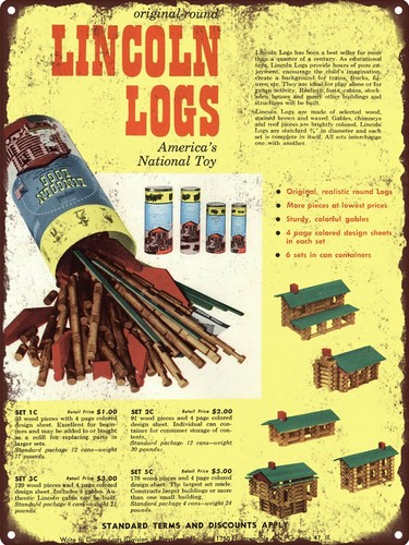 1957 lincoln logs amerinca - 1957, amerinca's