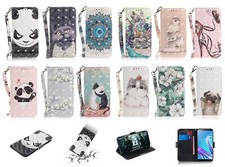 For MOTO G14 G13 G71 G22 G53 E6 Leather Stand 3D Painted Wallet Flip Case Cover