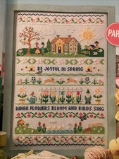 Spring Song Sampler Farm Sun Flowers Cross Stitch Chart