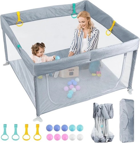 Esynic foldable playpen for - playpen,