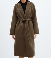 MANGO HANDMADE WOOL MIX BROWN