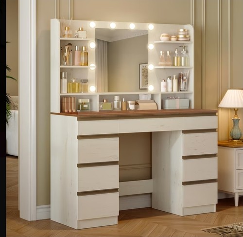 Dressing table with led - led, mirror