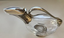 Vintage Glass Silverplate Duck