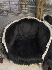Fabulous Designer Bohemian Bespoke Chair Black  Goat Hair