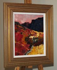 RICHARD CLARE (b.1964 ) Framed Acrylic Painting Cottages Lake District, Cumbria