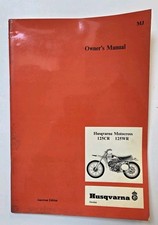 GOOD USED CONDITION GENUINE HUSQVARNA 125CR/125WR MX ENDURO OWNERS MANUAL