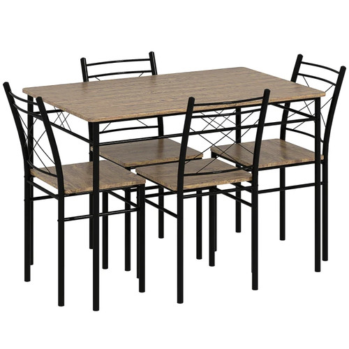 Five piece minimal dining set - five-piece,
