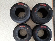 KOMET K3H RED KART RACING TYRES USED IAME ROTAX  11 X 7.10 -5 , 10 X 4.60 -5