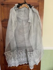 Grey Veil Headband Corpse Bride Rose Halloween Fancy Dress Day Of The Dead