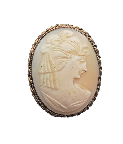 19th cameo brooch shell in - 19th,