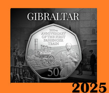 Gibraltar coin 50p pence 2025
