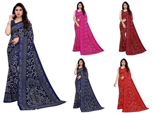 Women georgette bandhani - women's,