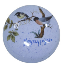 Blue Lidded Trinket Pot Round