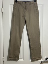 Boys Beige Chino Style thick cotton trousers Age 12