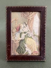 Antique Walter Jones Leather Frame With Early Colour Le blond Print