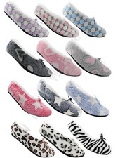 LADIES SLIPPER GRIPPED SOLE