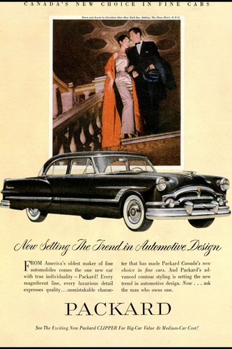 Vintage packard car ad - car,