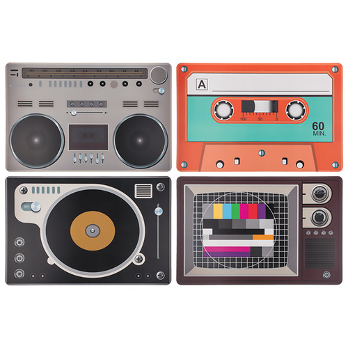 4pcs placemat nostalgic fi - placemat, hi-fi