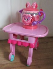 MINNIE MOUSE Play & Pretend TEA TIME TROLLEY+ MINNIE TEAPOT TEA SET