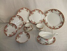 Royal Stafford Olde English Garden - floral gilded bone china tableware 4C2A #