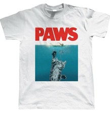 Paws T-shirt Jaws Movie Film Classic Men Women Retro  70s 80s Tee