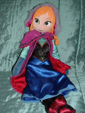 DISNEY STORE PRINCESS FROZEN ANNA 20" PLUSH DOLL SOFT TOY.(Bx)