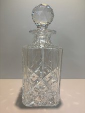 Royal Brierley Vintage Crystal Decanter, Signed, VGC, 1.8 Kg 25cm Tall