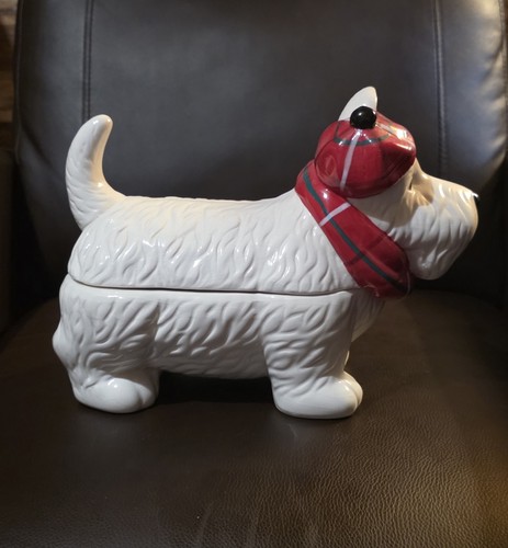 Scottie dog biscuit - scottie, jar