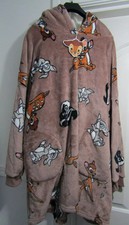 PRIMARK DISNEY BAMBIE THUMPER SNUDDIE COSY FLEECE HOODED BLANKET  GOWN XS S NEW