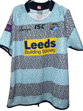 Leeds Rhinos ISC Tribute Shirt XXL – Light Blue/Navy w/ Names All Over – Rare