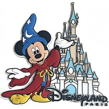 Disneyland Paris Castle and Mickey Fantasia fridge magnet