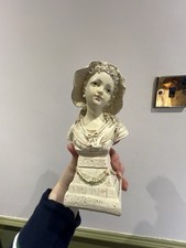 Vintage Style Girl Bust Statue