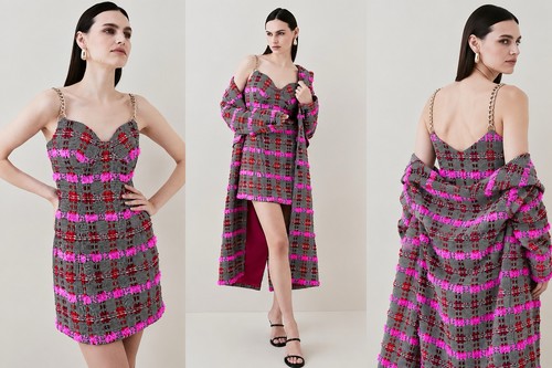 Karen millen linton tweed - millen,