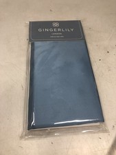 GingerLily  London Silk PillowCase Summerhill Blue&Ivory Border Standard 21"x32"