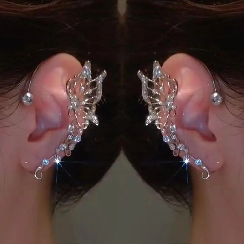 Butterfly ear cuff without - ear,