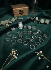 Vintage Rings Lot for Sale (Zinc Alloy) Silver Plated