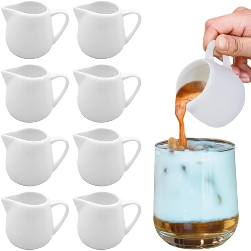 Mini creamer pitcher - pitcher, white