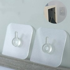 10pcs Super Strong Self Adhesive Wall Hooks Photo Frame Clock Hanger Seamless