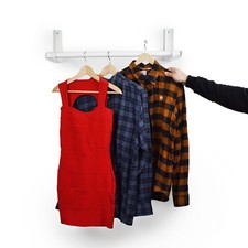 Walk in Clothes Cupboard Wardrobe Heavy Duty Moveable Rail Hanging Rail Storage