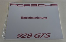 Operating Instructions / Manual Porsche 928 GTS Stand 08/1991 Original