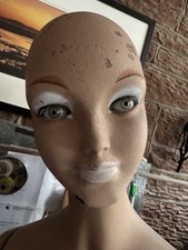 Vintage Full Body Head Shop Female Display Mannequin Dummy Glass Stand Retro