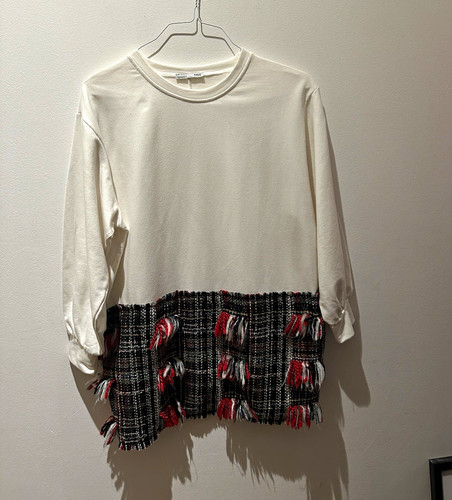 Zara women ivory tartan - zara,