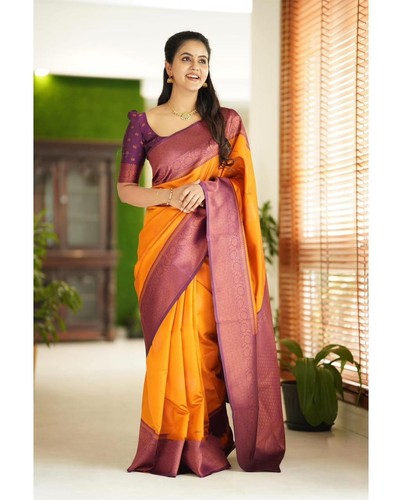 Latest soft lichi silk saree - silk,