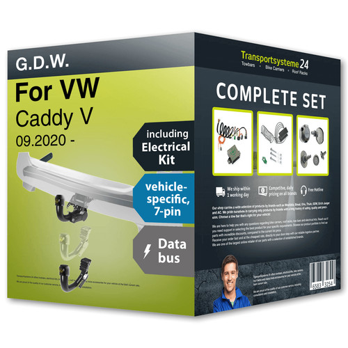 Towbar detachable for caddy - towbar, vw