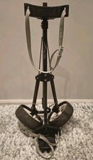 LONGRIDGE 2 Wheel Golf Trolley Foldable Black Stainless Steel FAIR Condition 