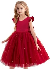 Flower Girl Dress Bowknot Pageant Wedding Party Gown Princess Dress Tutu Dress