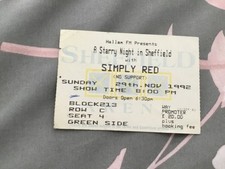 SIMPLY RED CONCERT TICKET 1992