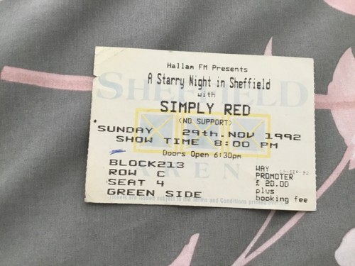 Simply red concert ticket - simply,